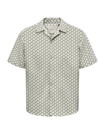 CAMISA M/C PUNTO CENEFA TRIÁNGULOS 22035427 ONSCHARMY SS RESORT AOP SHIRT