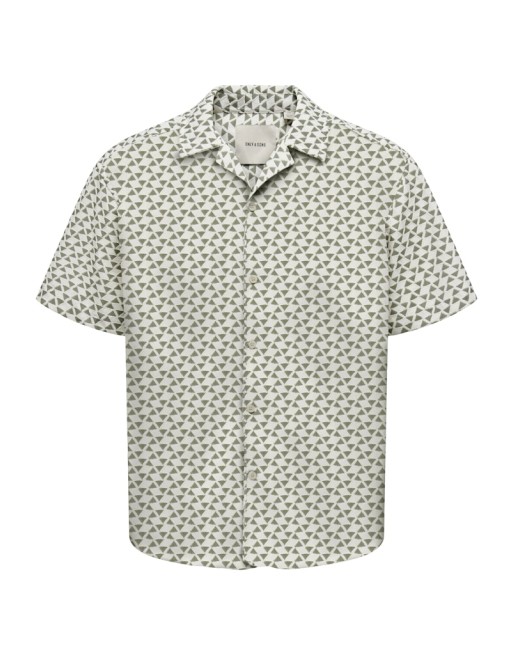 CAMISA M/C PUNTO CENEFA TRIÁNGULOS 22035427 ONSCHARMY SS RESORT AOP SHIRT
