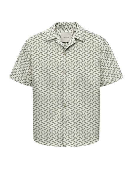 CAMISA M/C PUNTO CENEFA TRIÁNGULOS 22035427 ONSCHARMY SS RESORT AOP SHIRT