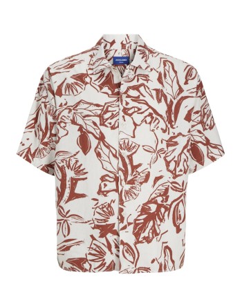 CAMISA M/C LINO ESTAMPADO ABSTRACTO 12271118 JORPAROS AOP OVERSIZED SHIRT SS