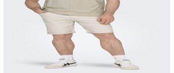 BERMUDA ELÁSTICA PLY SHORTS 22029296 ONSPLY ECRU 9296 AZG DNM SHORTS
