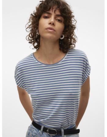 CAMISETA M/C RAYAS 10284469 VMAVA SS TOP STRIPE GA JRS  NOOS