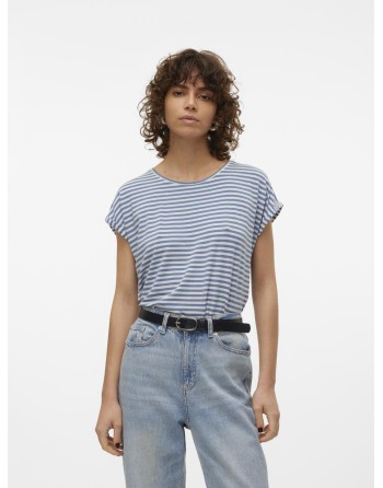 CAMISETA M/C RAYAS 10284469 VMAVA SS TOP STRIPE GA JRS  NOOS