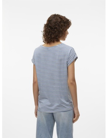 CAMISETA M/C RAYAS 10284469 VMAVA SS TOP STRIPE GA JRS  NOOS