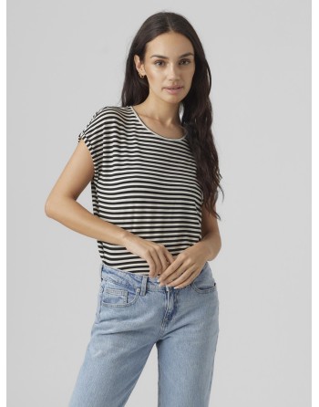 CAMISETA M/C RAYAS 10284469 VMAVA SS TOP STRIPE GA JRS  NOOS