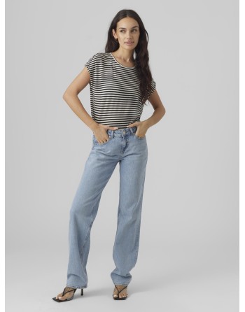 CAMISETA M/C RAYAS 10284469 VMAVA SS TOP STRIPE GA JRS  NOOS