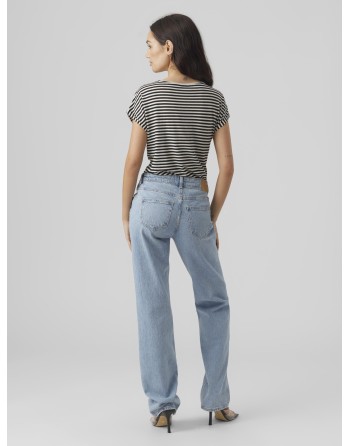 CAMISETA M/C RAYAS 10284469 VMAVA SS TOP STRIPE GA JRS  NOOS