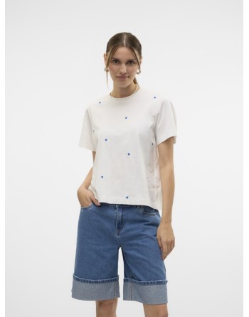 CAMISETA CORAZONES 10325318 VMSOLVEI METTE SS TOP BOX JRS SPE GA