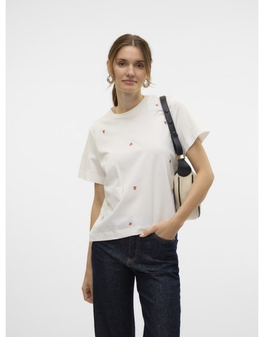 CAMISETA CORAZONES 10325318 VMSOLVEI METTE SS TOP BOX JRS SPE GA