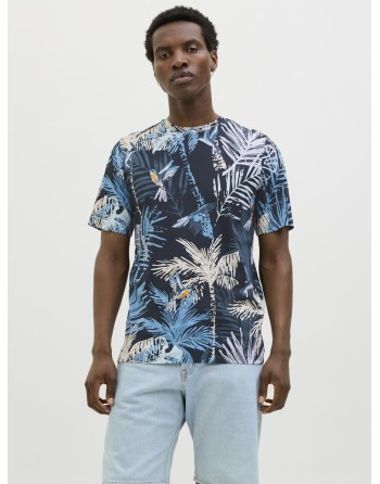 CAMISETA M/C ESTAMPADO TROPICAL 12269312 JJHAWAII AOP TEE SS CREW NECK