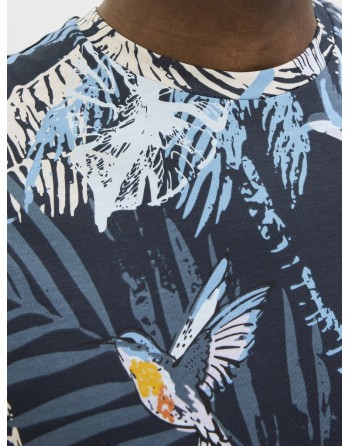 CAMISETA M/C ESTAMPADO TROPICAL 12269312 JJHAWAII AOP TEE SS CREW NECK