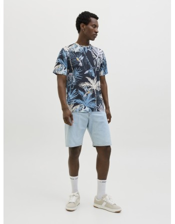 CAMISETA M/C ESTAMPADO TROPICAL 12269312 JJHAWAII AOP TEE SS CREW NECK