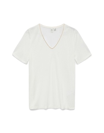 CAMISETA CUELLO V, DETALLE CADENA 10324389 