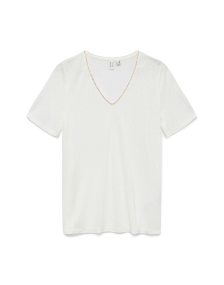 CAMISETA CUELLO V, DETALLE CADENA 10324389 