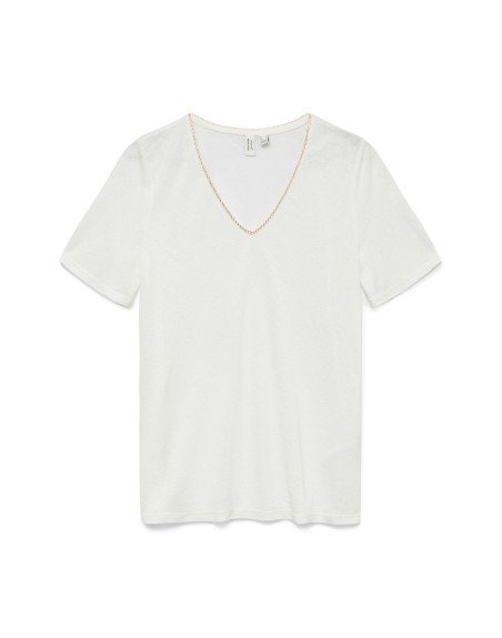 CAMISETA CUELLO V, DETALLE CADENA 10324389 