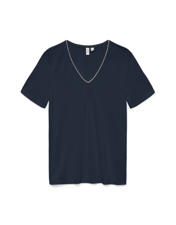 CAMISETA CUELLO V, DETALLE CADENA 10324389 