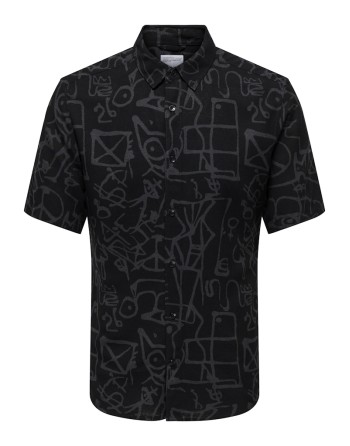 CAMISA M/C HILO SLIM ESTAMPADA 22032130 ONSBUD LIFE SS SLIM AOP VISC SHIRT
