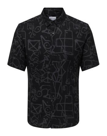 CAMISA M/C HILO SLIM ESTAMPADA 22032130 ONSBUD LIFE SS SLIM AOP VISC SHIRT