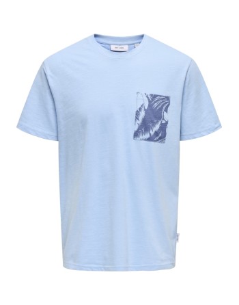 CAMISETA M/C BOLSILLO HOJAS 22025286 ONSPERRY LIFE REG LEAF SS POCKETTEE NOOS