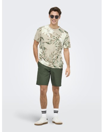 CAMISETA M/C ESTAMPADO FLORES 22022164 ONSKLOP REG SS FLORAL TEE NOOS