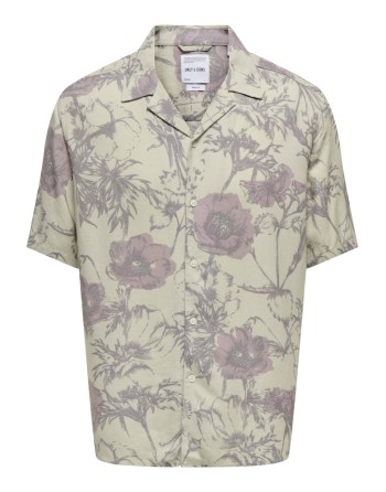 CAMISA M/C HILO ESTAMPADO FLORES 22032129 ONSBUD LIFE SS RESORT AOP VISC SHIRT
