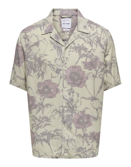 CAMISA M/C HILO ESTAMPADO FLORES 22032129 ONSBUD LIFE SS RESORT AOP VISC SHIRT