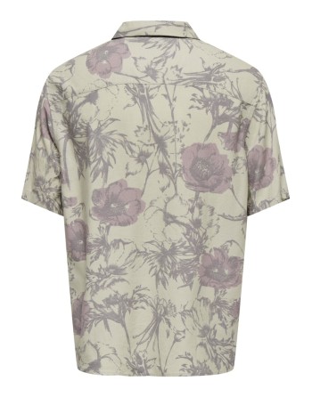 CAMISA M/C HILO ESTAMPADO FLORES 22032129 ONSBUD LIFE SS RESORT AOP VISC SHIRT