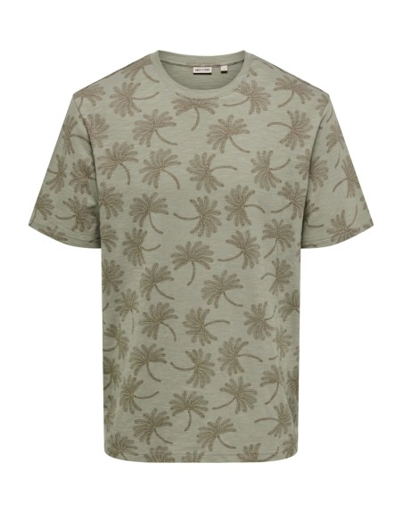 CAMISETA M/C FLOR 22034083 ONSMALDINI AOP REG. SS AOP TEE