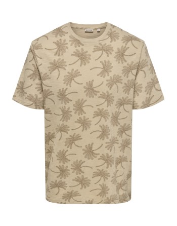 CAMISETA M/C FLOR 22034083 ONSMALDINI AOP REG. SS AOP TEE