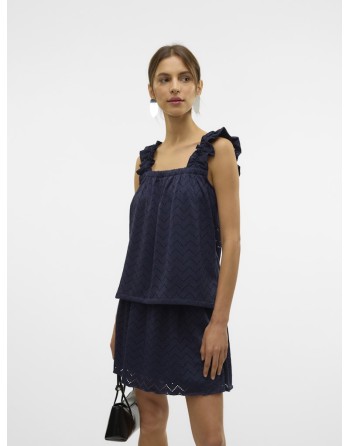 BLUSA CALADA VOLANTE EN EL TIRANTE 10328122 VMTHAS SINGLET TOP JRS GA VO