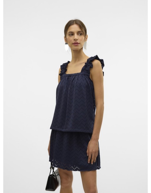 BLUSA CALADA VOLANTE EN EL TIRANTE 10328122 VMTHAS SINGLET TOP JRS GA VO