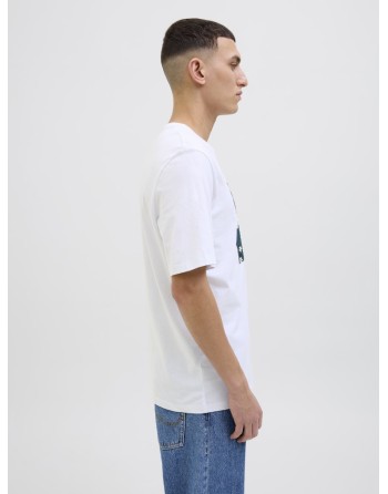 CAMISETA M/C LOGO JACK AND JONES FLORES 12269324 JJHAWAII SHAPE TEE SS CREW NECK LN