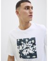 CAMISETA M/C LOGO JACK AND JONES FLORES 12269324 JJHAWAII SHAPE TEE SS CREW NECK LN