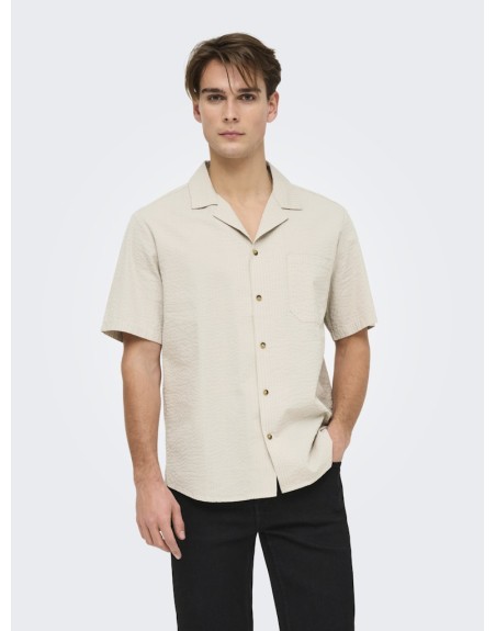 CAMISA M/C RAYAS FINAS 22030342 ONSEYE RESORT SEERS 0009 SHIRT NOOS