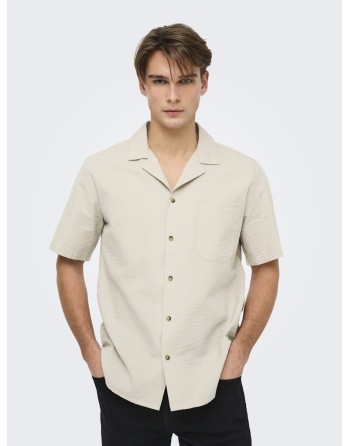 CAMISA M/C RAYAS FINAS 22030342 ONSEYE RESORT SEERS 0009 SHIRT NOOS