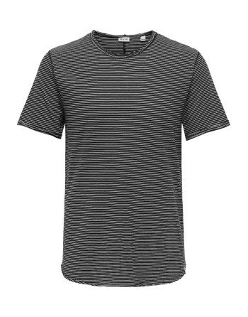 CAMISETA M/C CUELLO RULE RAYAS SIN BOLSILLO 22033681 ONSBENNE REG SS STRIPE TEE