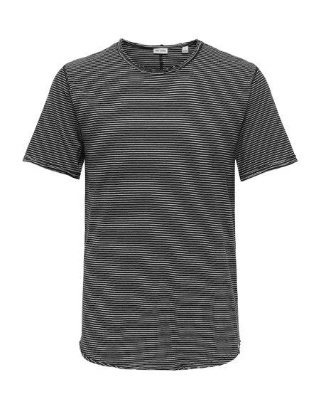 CAMISETA M/C CUELLO RULE RAYAS SIN BOLSILLO 22033681 ONSBENNE REG SS STRIPE TEE