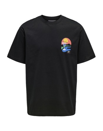 CAMISETA M/C MINI DIBUJO CÓCTEL 22033417 ONSPALM DAYS PRINT RLX SS TEE