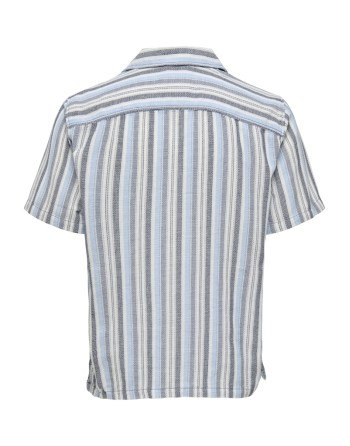 CAMISA M/C REGULAR PUNTO RAYAS CUELLO V 22025659 ONSTREV LIFE REG STRIPE SS SHIRT NOOS