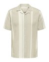 CAMISA M/C CORTE REGULAR LINO RAYA ANCHA 22026109 ONSCAIDEN LIFE STRIPE RES LINENBLENDNOOS