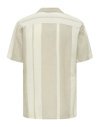 CAMISA M/C CORTE REGULAR LINO RAYA ANCHA 22026109 ONSCAIDEN LIFE STRIPE RES LINENBLENDNOOS