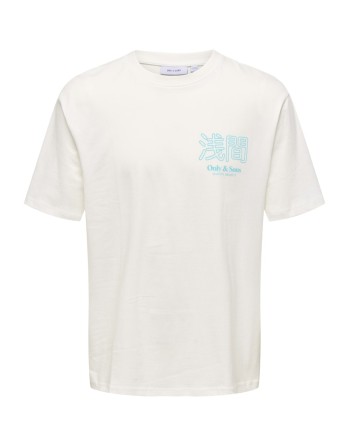 CAMISETA M/C ONLY AND SONS LETRAS JAPONESAS 22033553 ONSMOUNTAIN LOGO RLX SS TEE CS