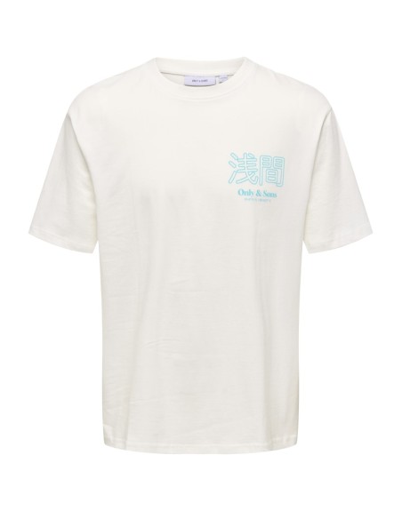 CAMISETA M/C ONLY AND SONS LETRAS JAPONESAS 22033553 ONSMOUNTAIN LOGO RLX SS TEE CS