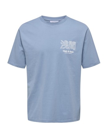 CAMISETA M/C ONLY AND SONS LETRAS JAPONESAS 22033553 ONSMOUNTAIN LOGO RLX SS TEE CS