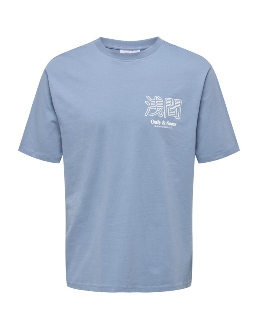 CAMISETA M/C ONLY AND SONS LETRAS JAPONESAS 22033553 ONSMOUNTAIN LOGO RLX SS TEE CS