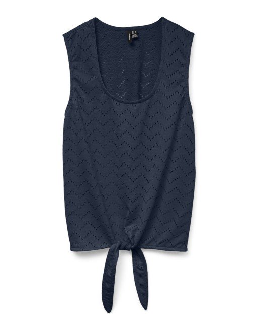 BLUSA TIRANTES CALADA CUELLO ABIERTO DETALLE NUDO 10328124 VMTHAS SL TIE TOP JRS GA VO