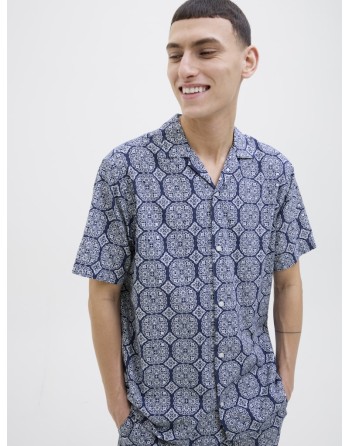 CAMISA M/C ESTAMPADO MOSAICO 12277186 JORSEERSUCKER AOP SHIRT SS