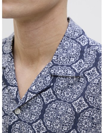 CAMISA M/C ESTAMPADO MOSAICO 12277186 JORSEERSUCKER AOP SHIRT SS