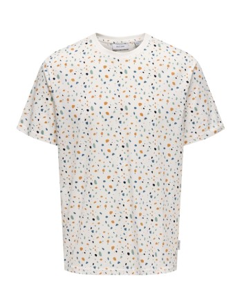 CAMISETA M/C ESTAMPADA 22023392 ONSLEVI REG DITSY AOP SS TEE CS