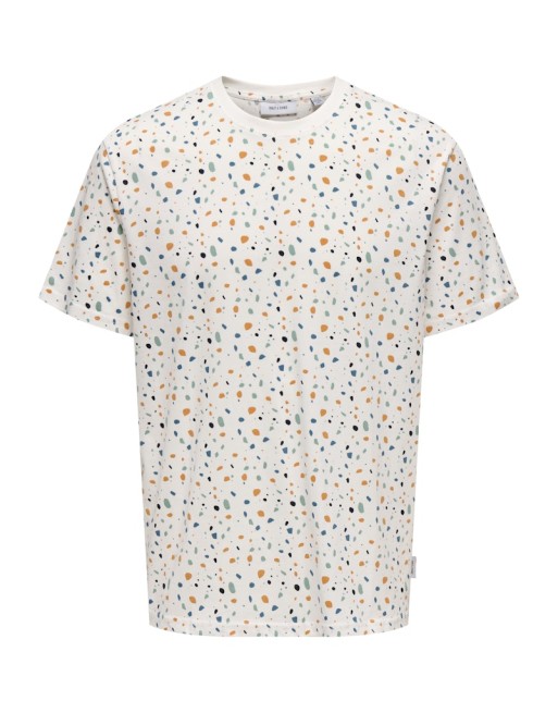 CAMISETA M/C ESTAMPADA 22023392 ONSLEVI REG DITSY AOP SS TEE CS
